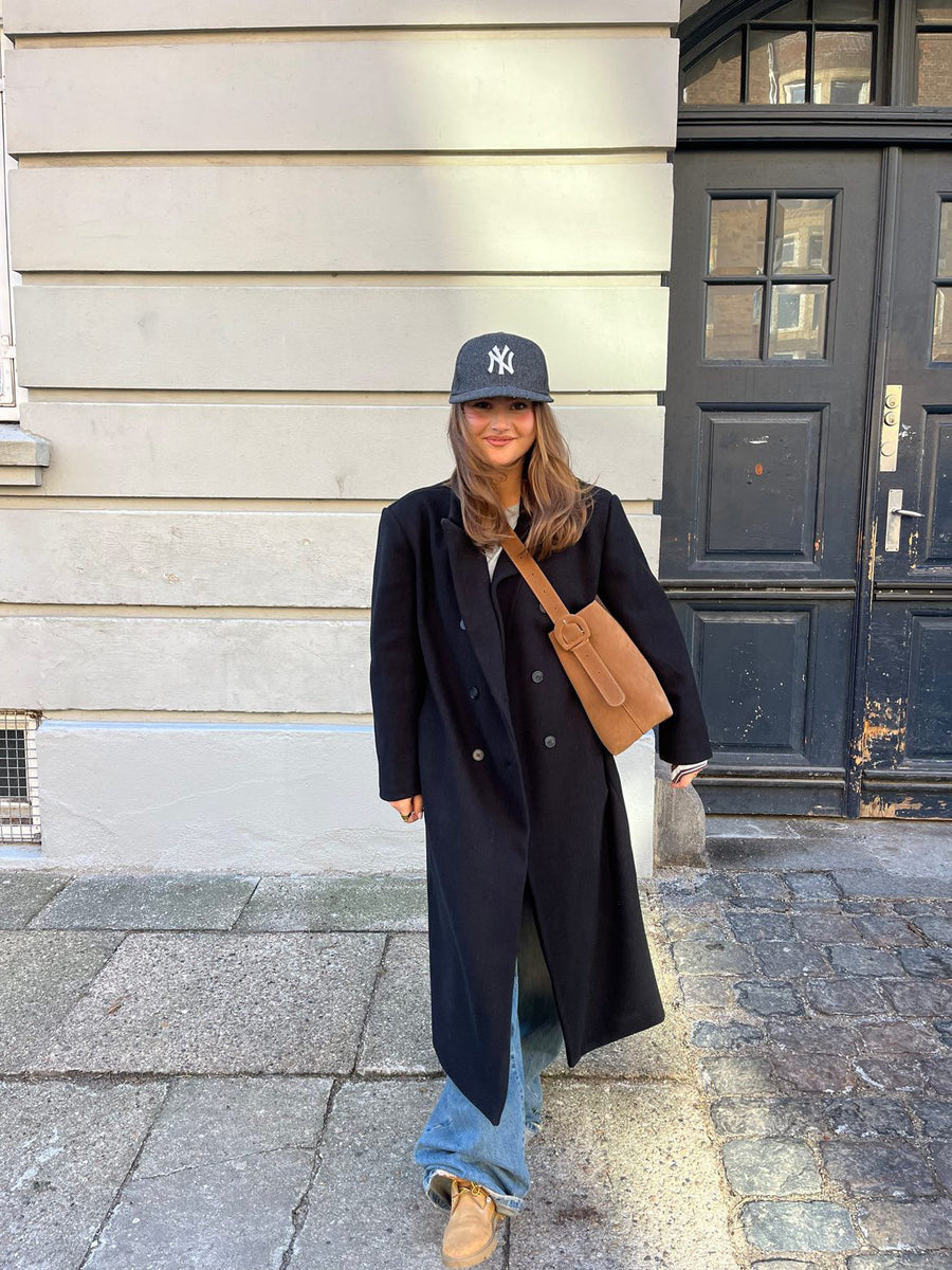 Oversized Longline Coat - Black