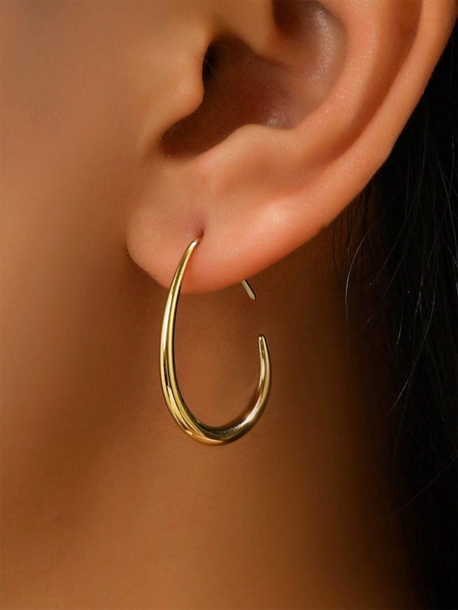 Gold Tear Earrings