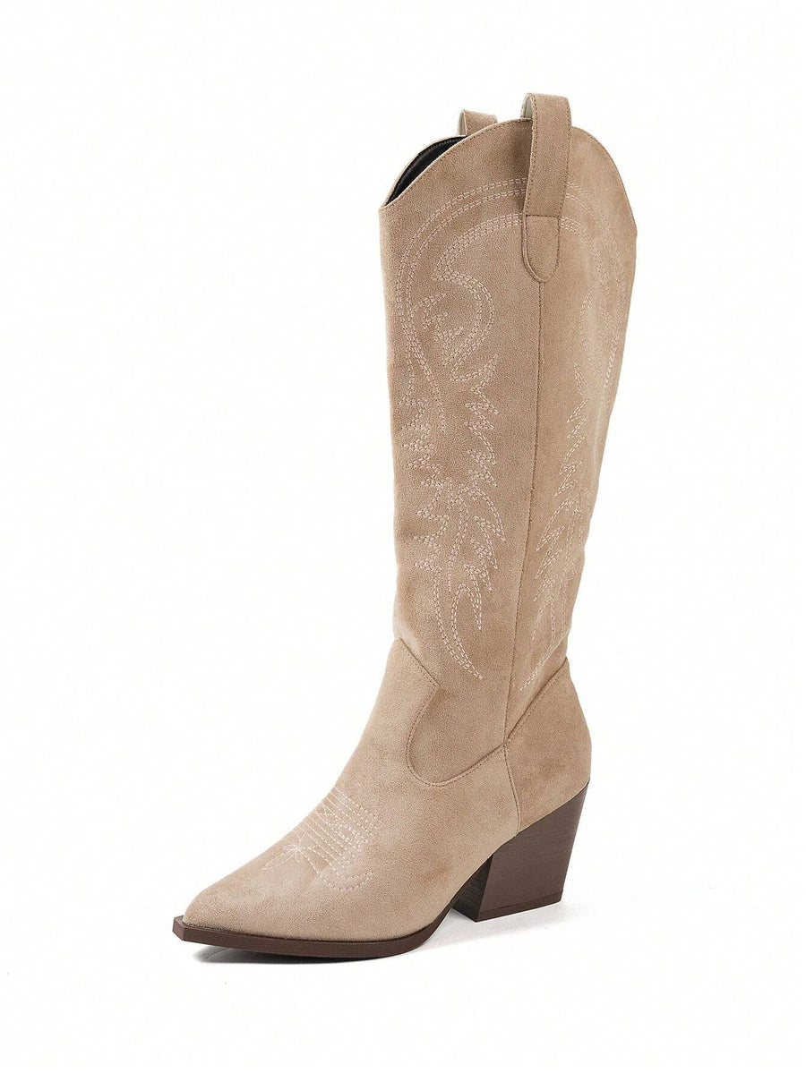 Sand Suede Western Boots