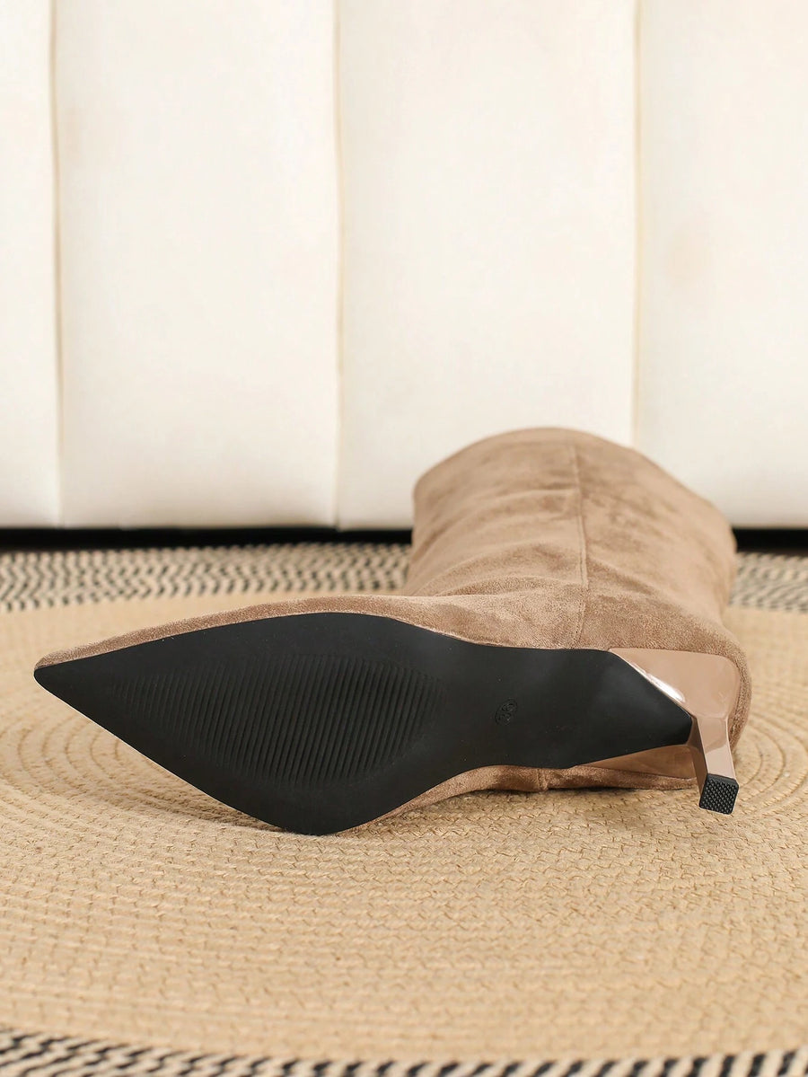Sleek Suede Stiletto Boots