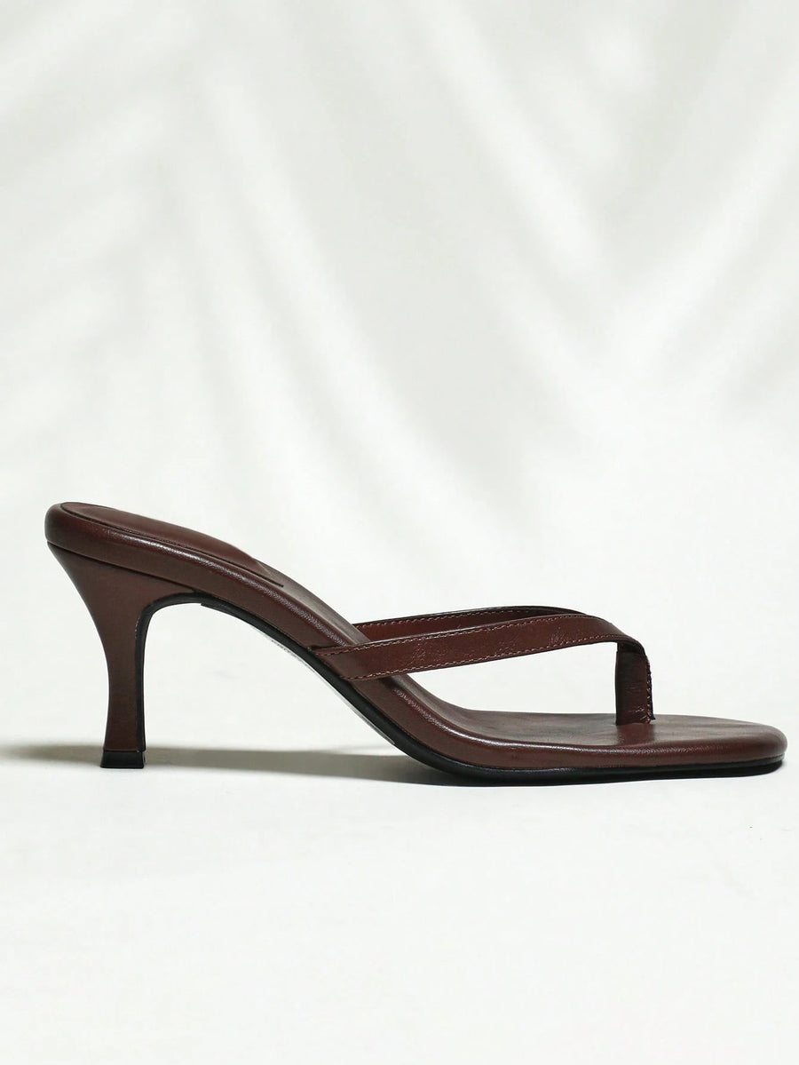 Heeled Thong - Brown Low-High