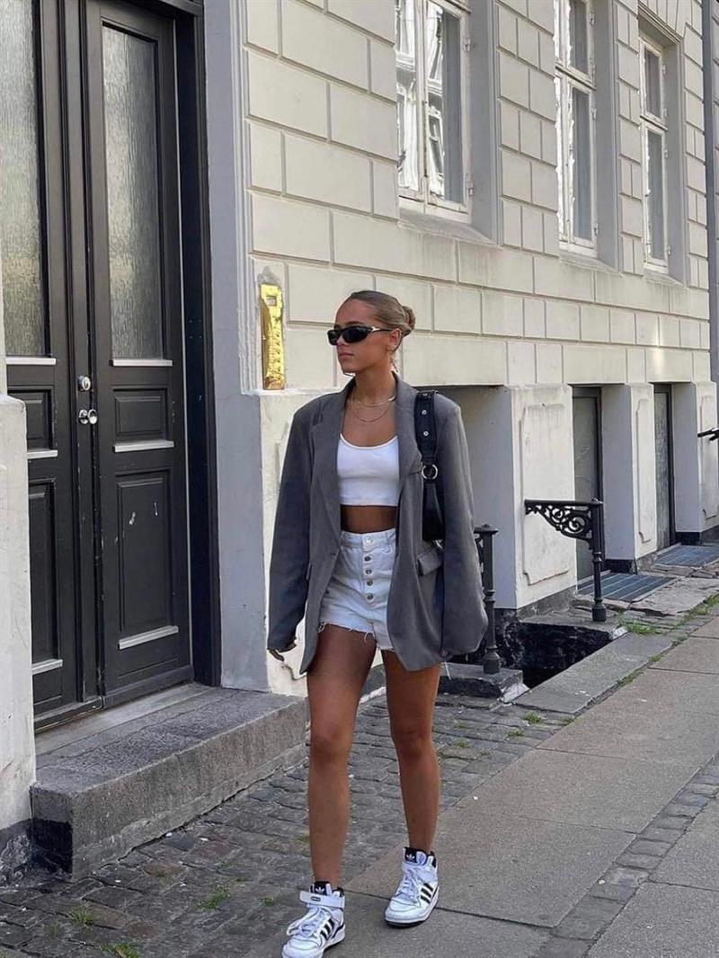 Gray Oversized Blazer