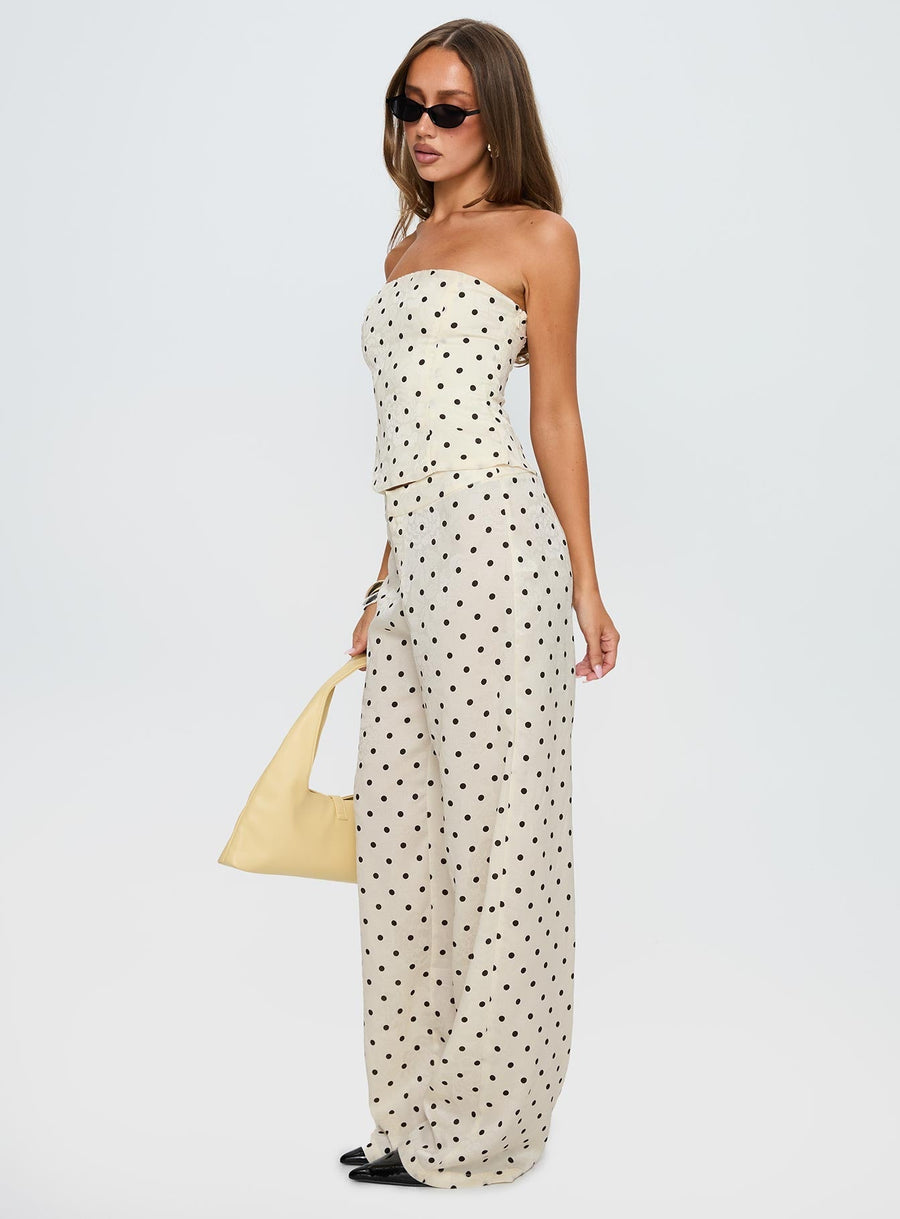 Powdered Sugar Strapless Polka Set