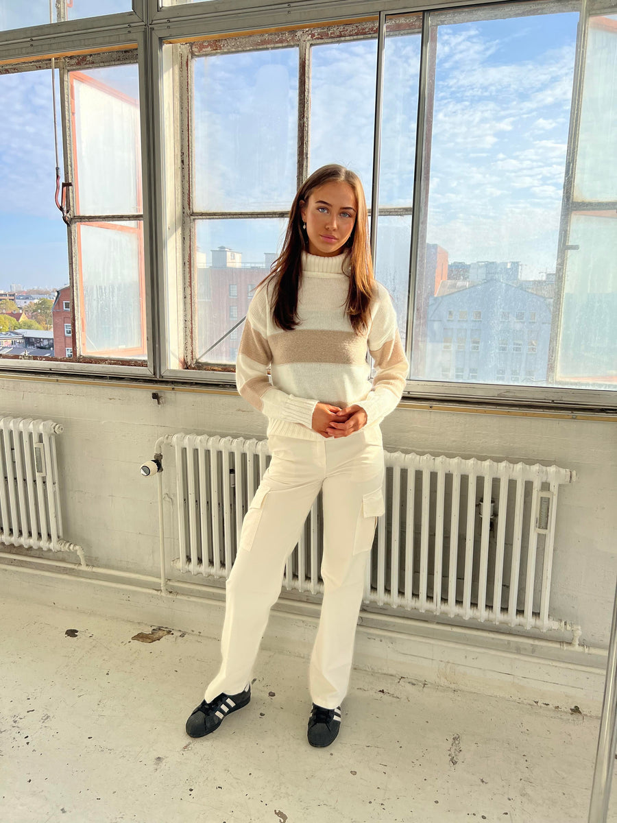 Mille sweater - Beige stripes