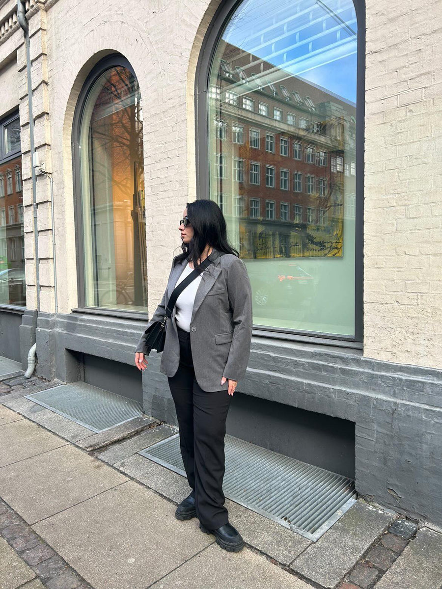 Gray Oversized Blazer