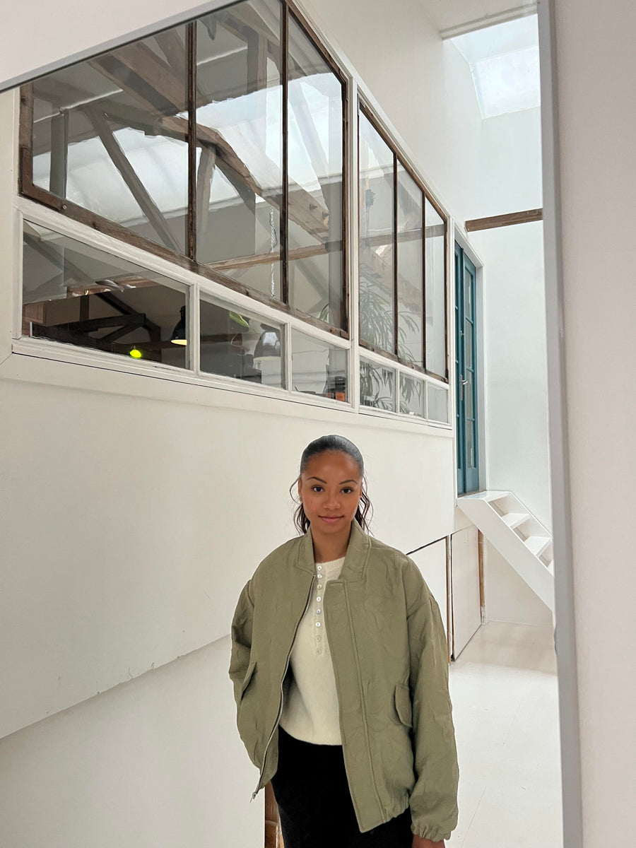 Sage Green Bomber Jacket
