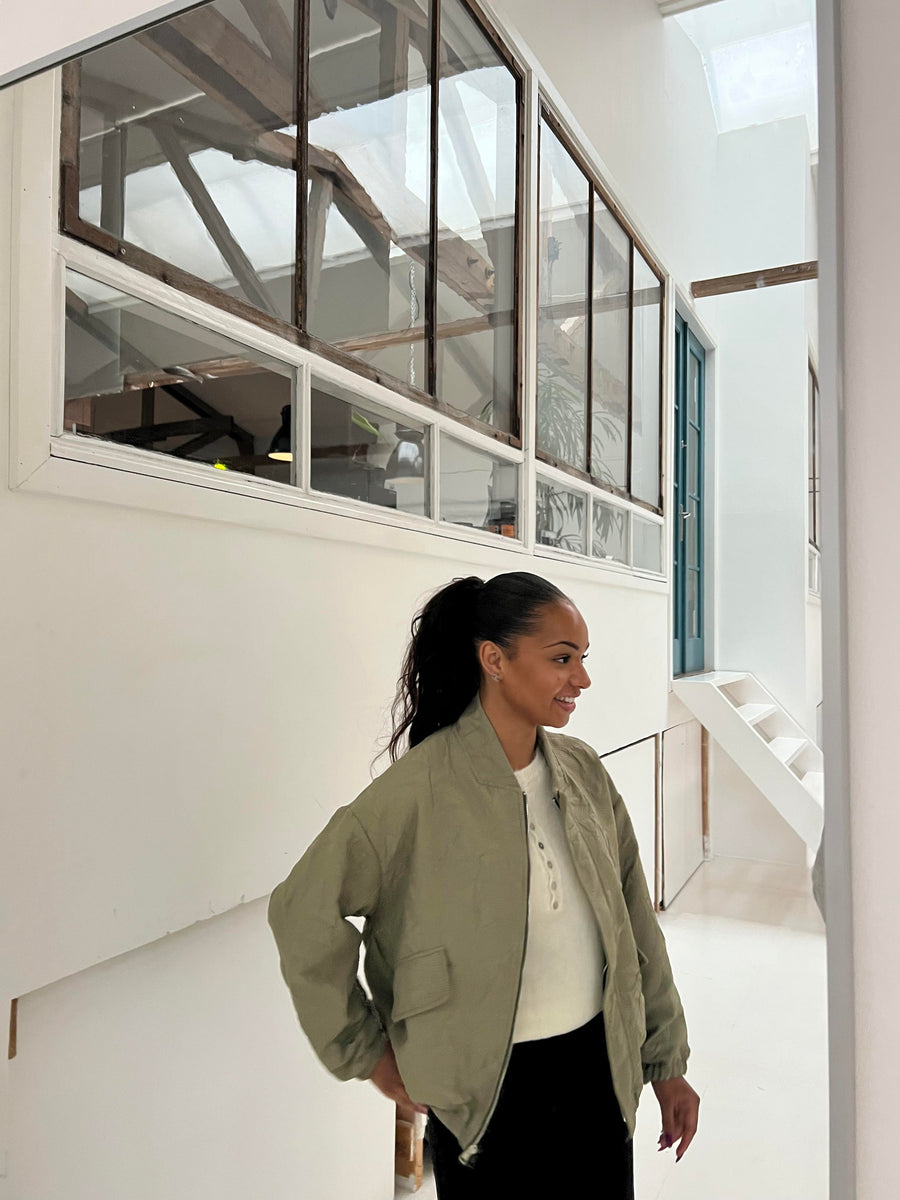 Sage Green Bomber Jacket