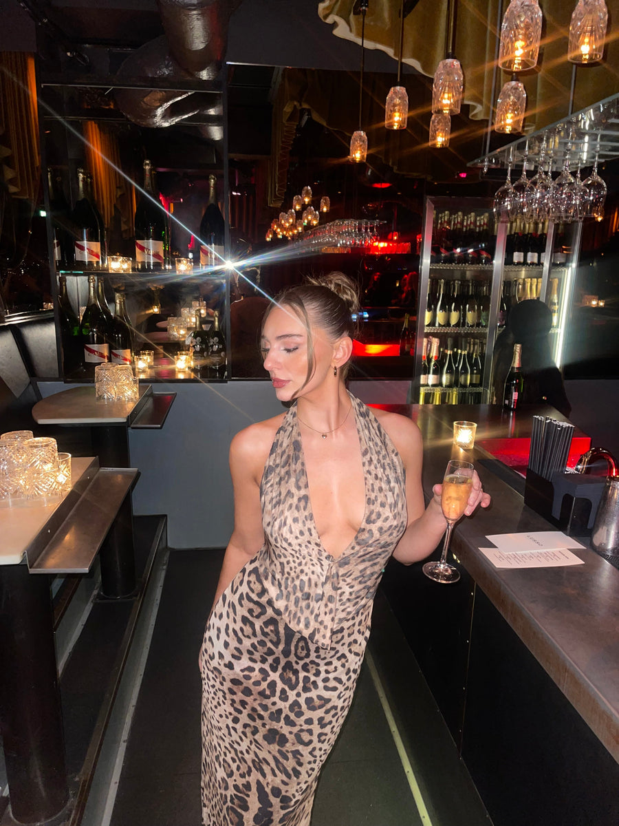 Columbine Maxi Dress - leopard