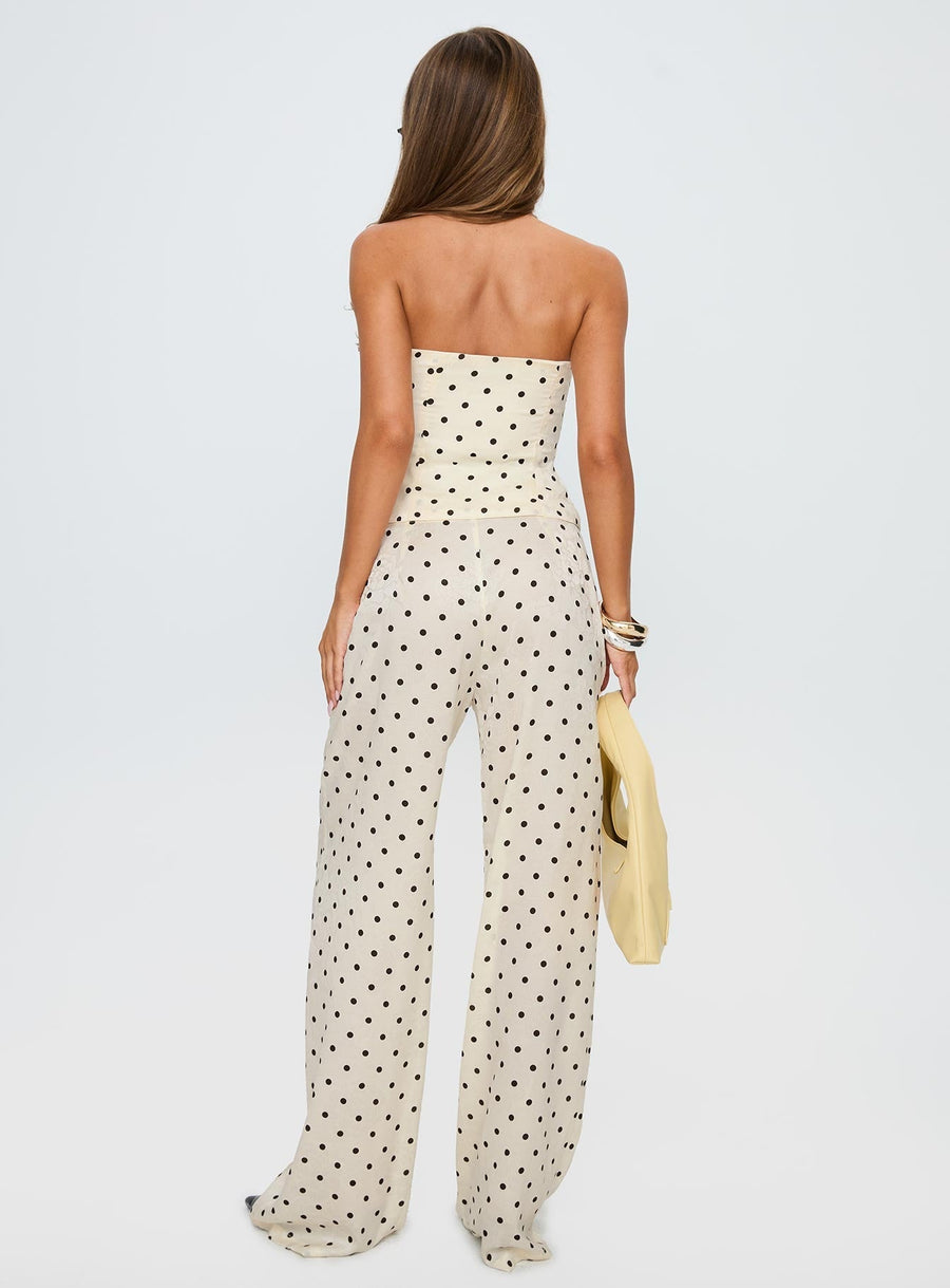 Powdered Sugar Strapless Polka Set