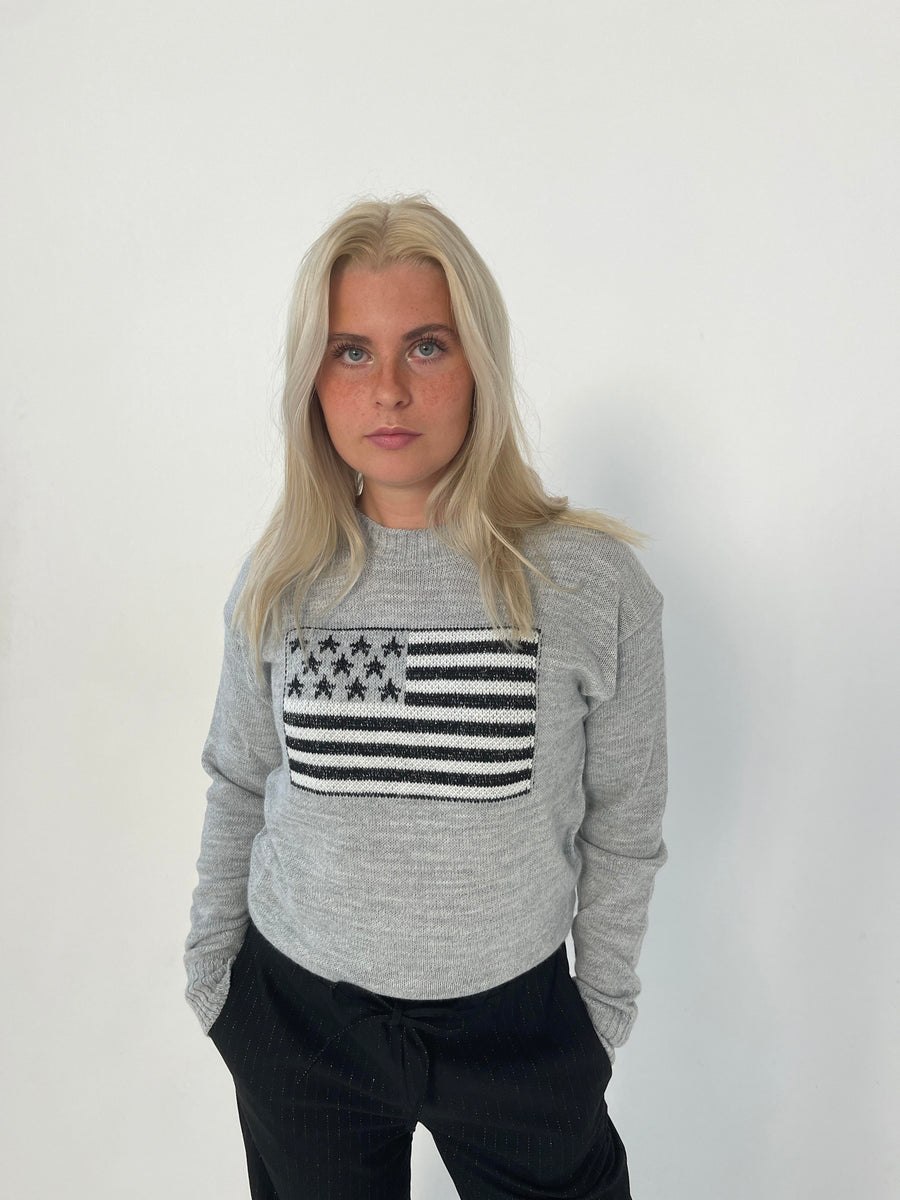 USA Star Flag Knit Sweater