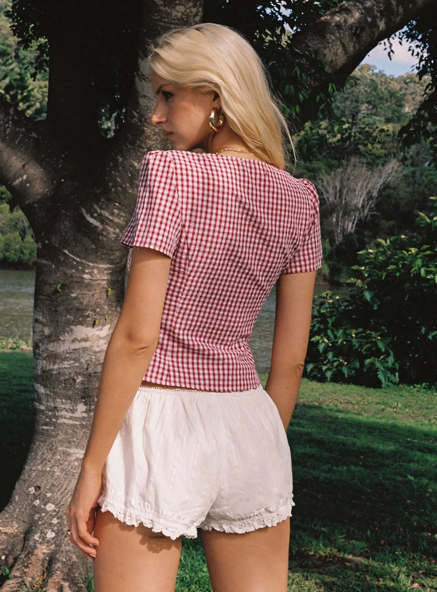 RED GINGHAM TOP