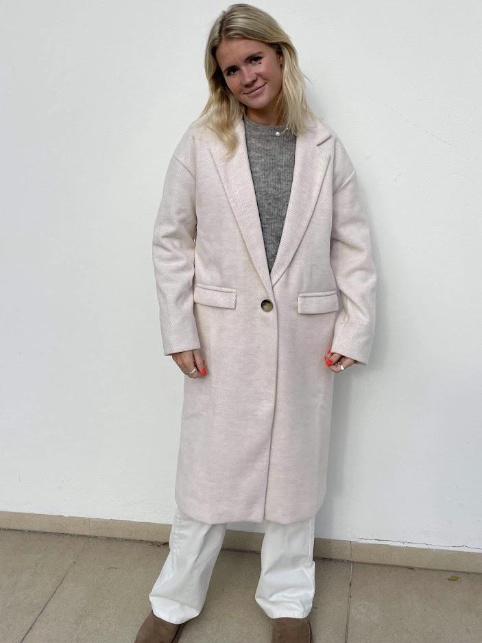 Light Beige Wool Blend Coat