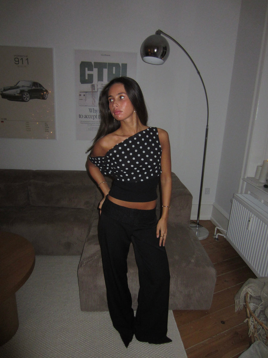 Milano Dots Top - Black/White