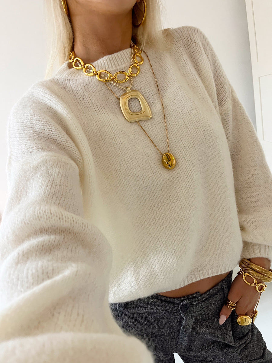 Ivory Luxe Knit Sweater