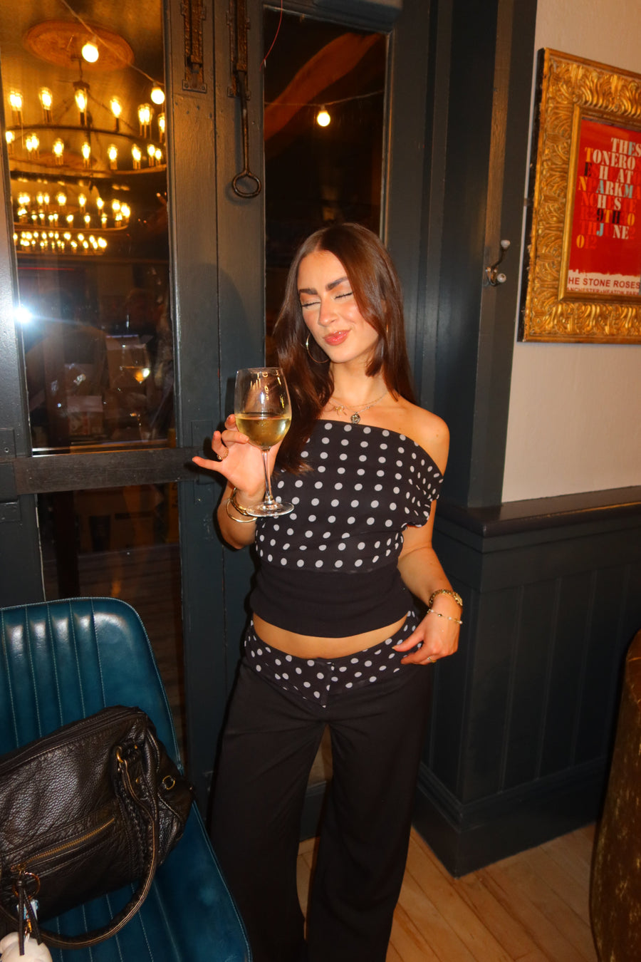 Milano Dots Top - Black/White