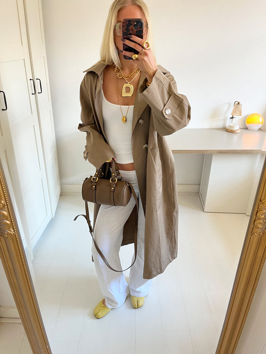 Classic Taupe Trench Coat