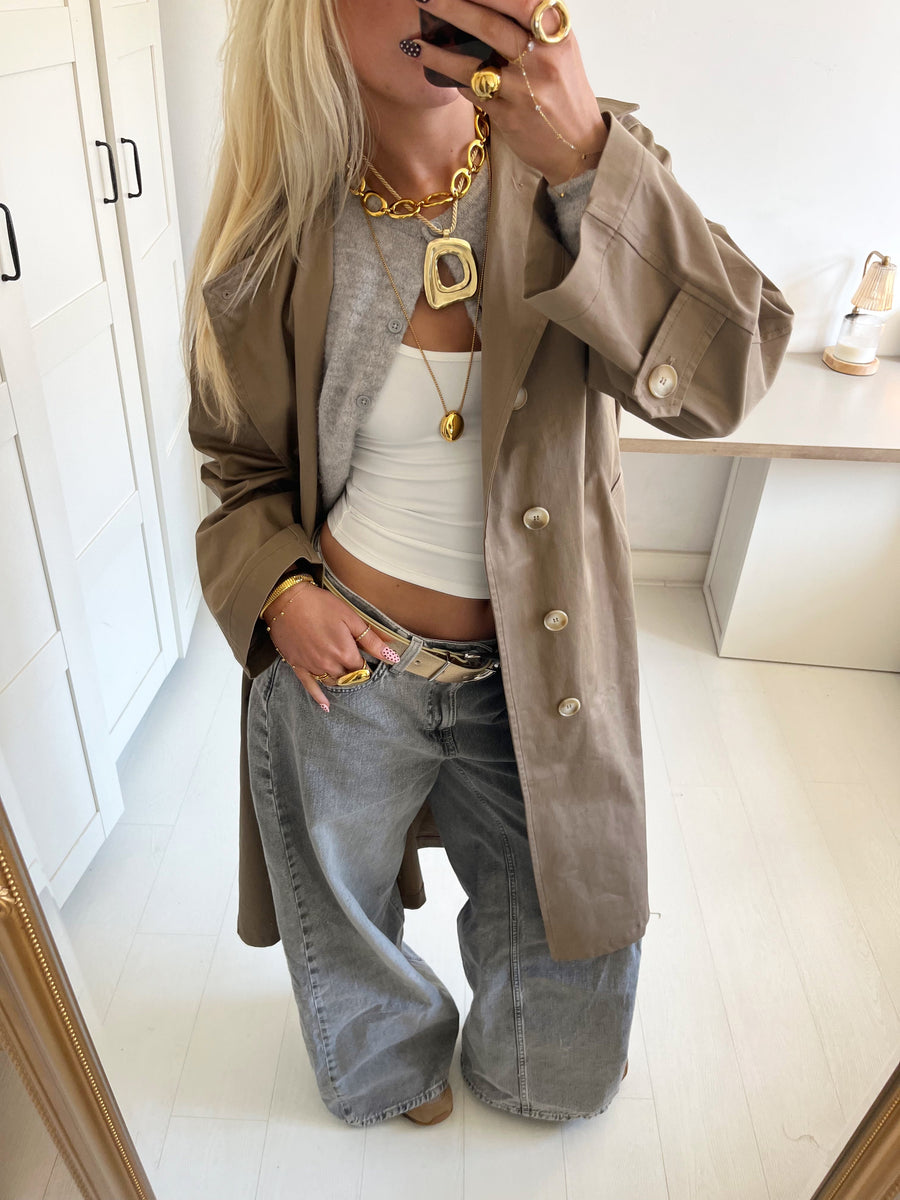 Classic Taupe Trench Coat