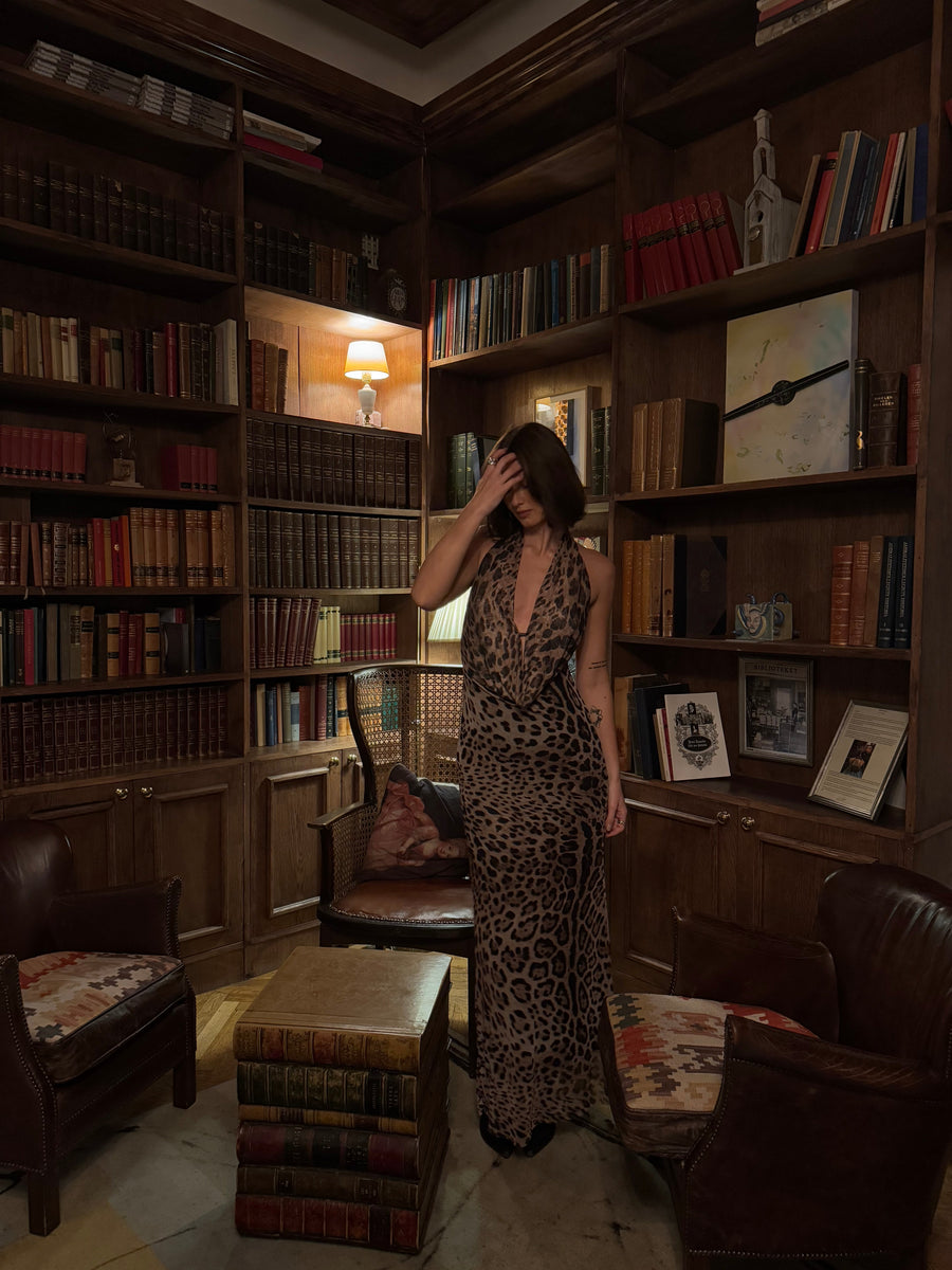 Columbine Maxi Dress - leopard