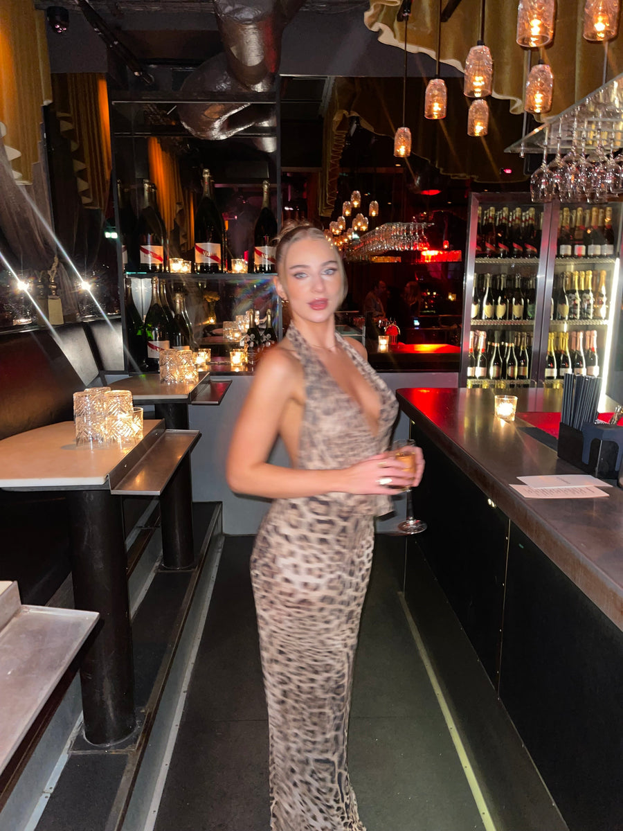 Columbine Maxi Dress - leopard