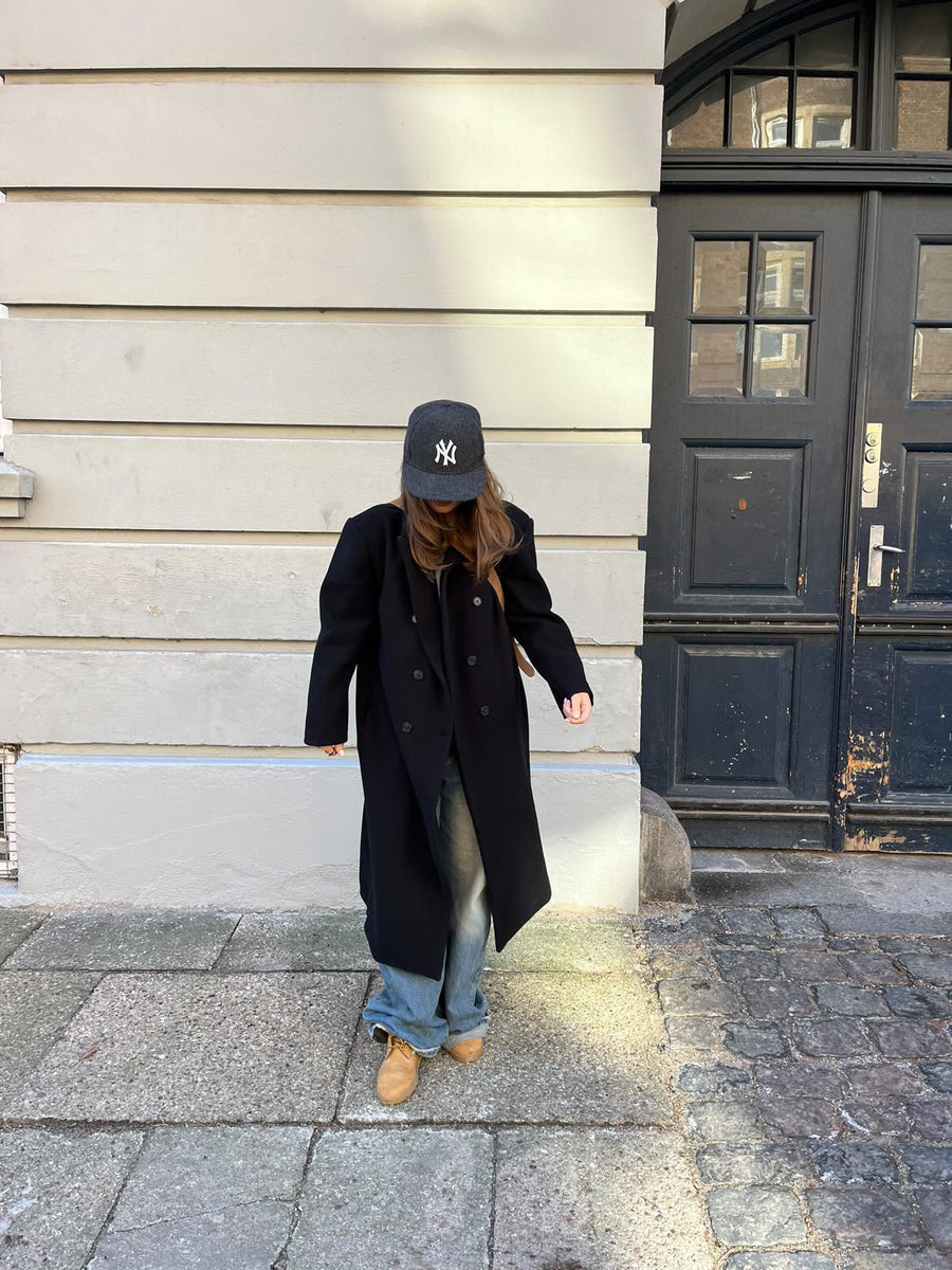 Oversized Longline Coat - Black