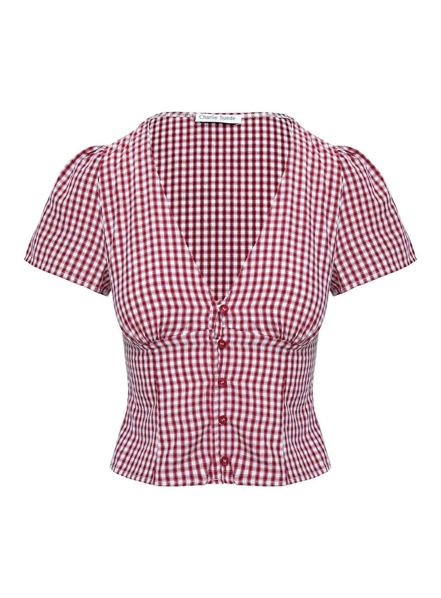 RED GINGHAM TOP