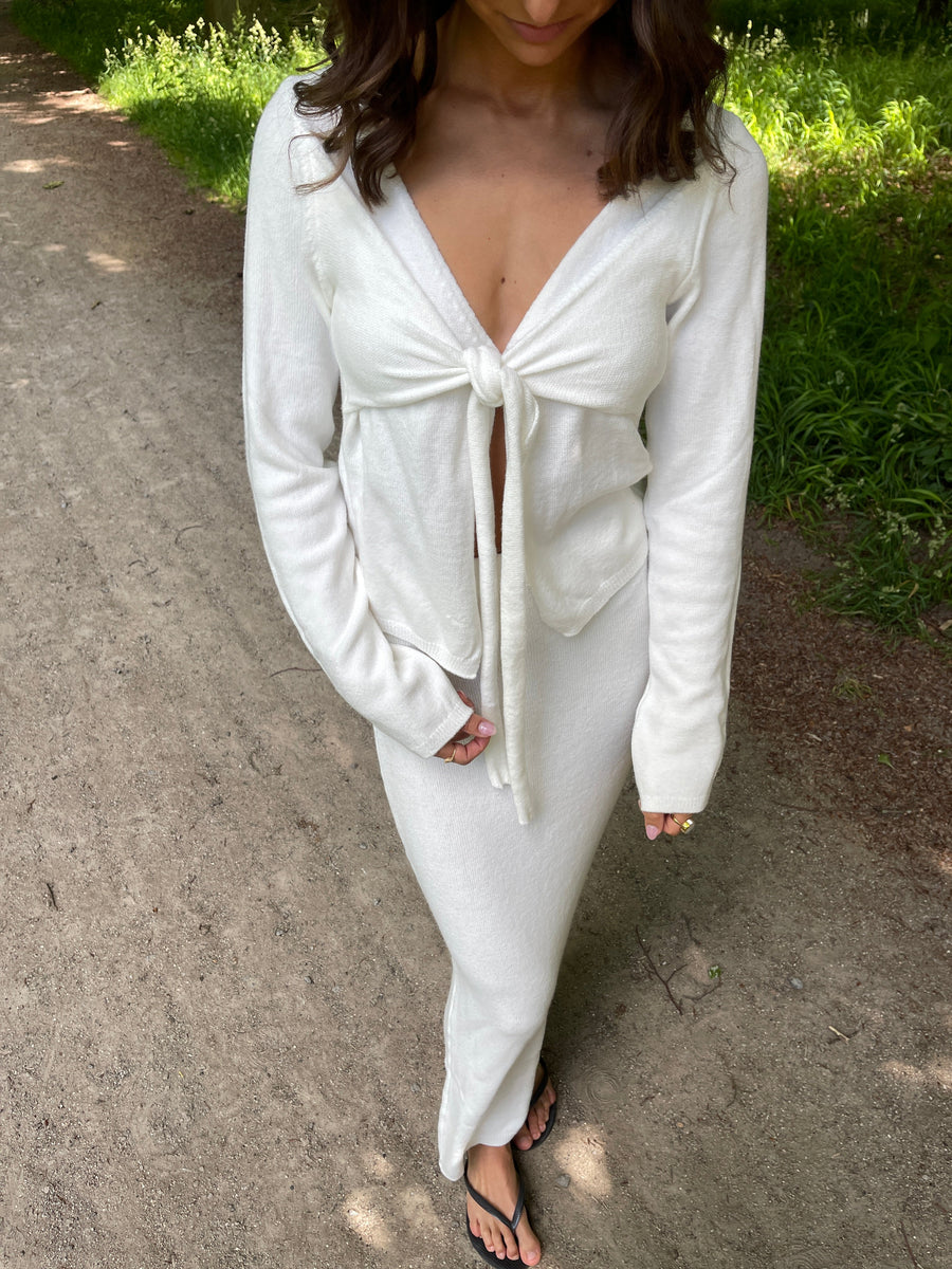 Tie-Front Knit Cardigan