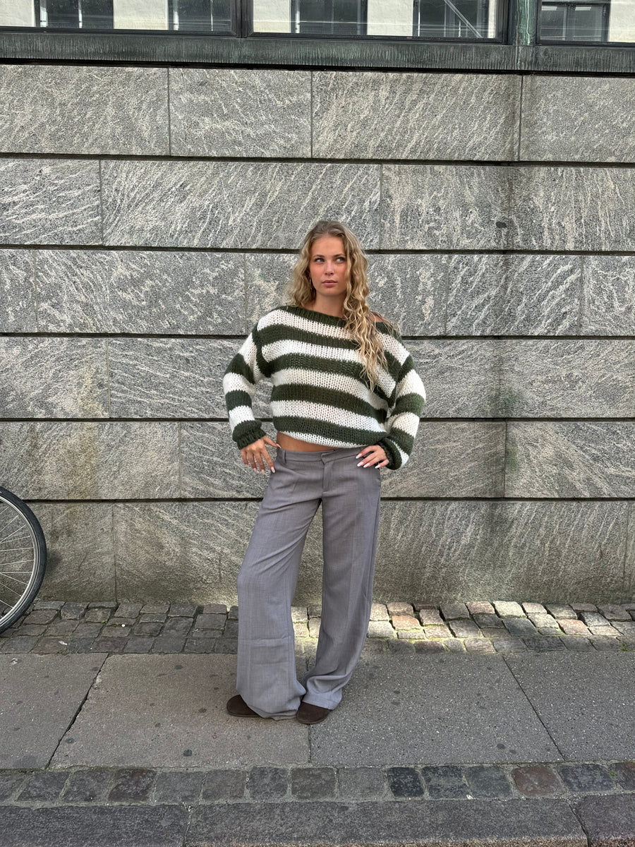 Forest Stripe Chunky Knit Sweater