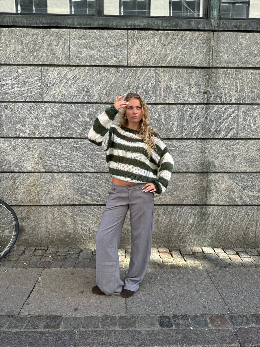 Forest Stripe Chunky Knit Sweater