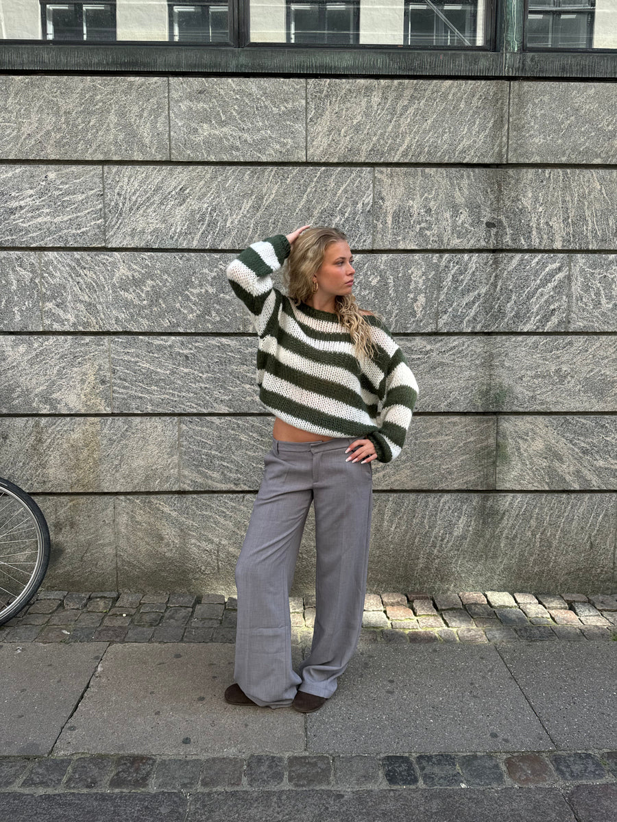 Forest Stripe Chunky Knit Sweater