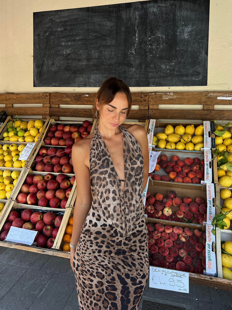 Columbine Maxi Dress - leopard