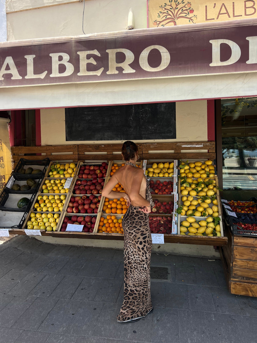 Columbine Maxi Dress - leopard