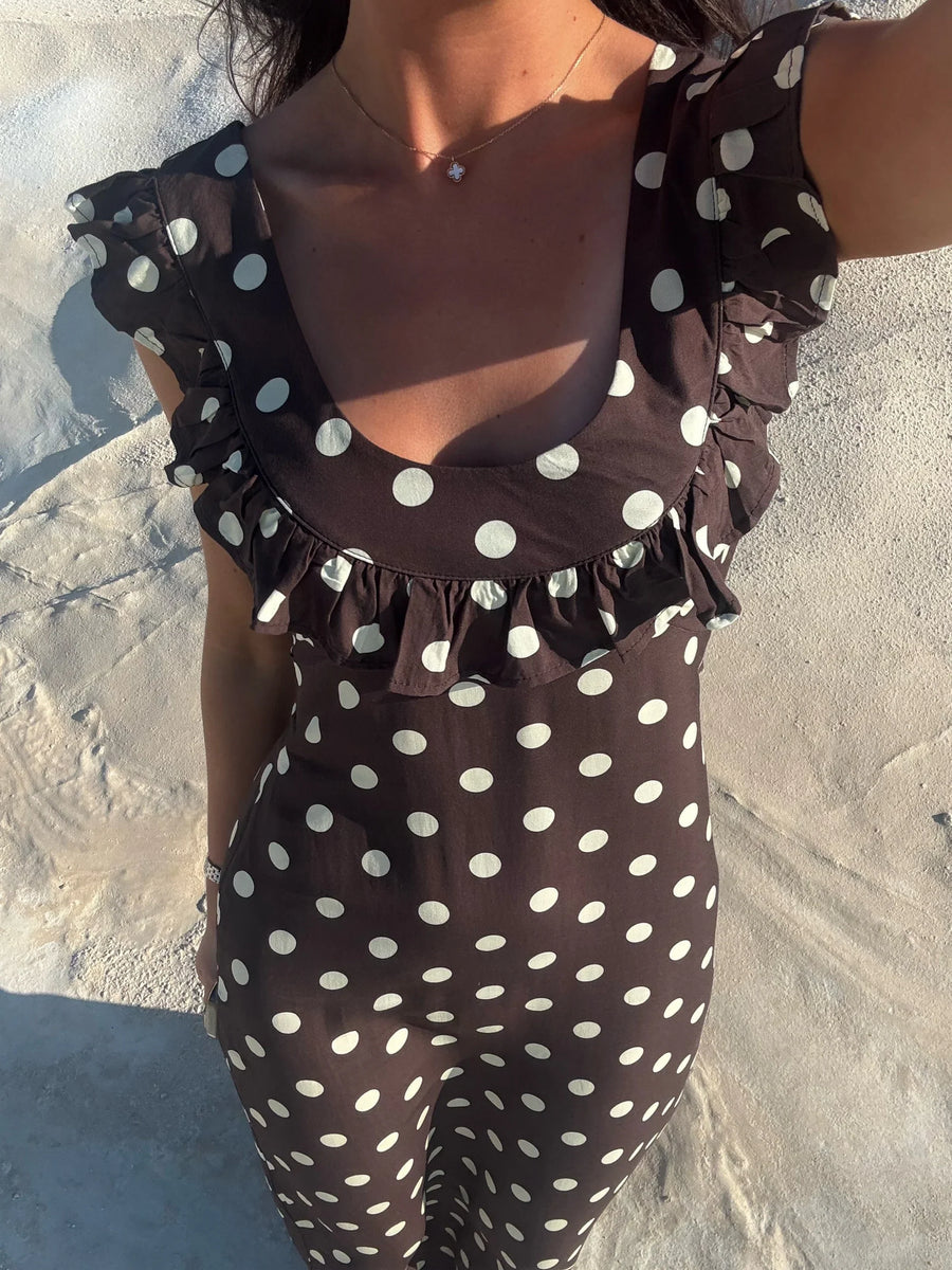 Luna Polka Dot Maxi Dress