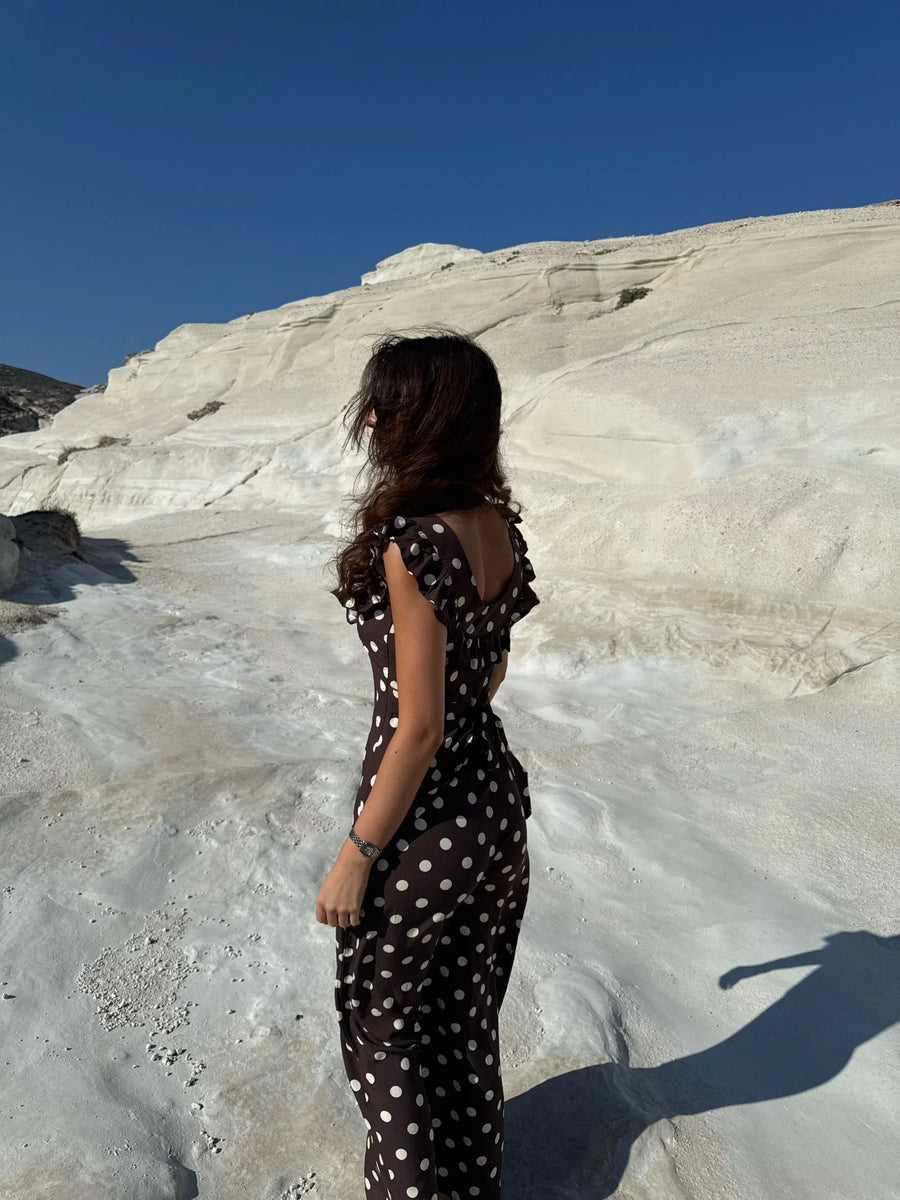 Luna Polka Dot Maxi Dress