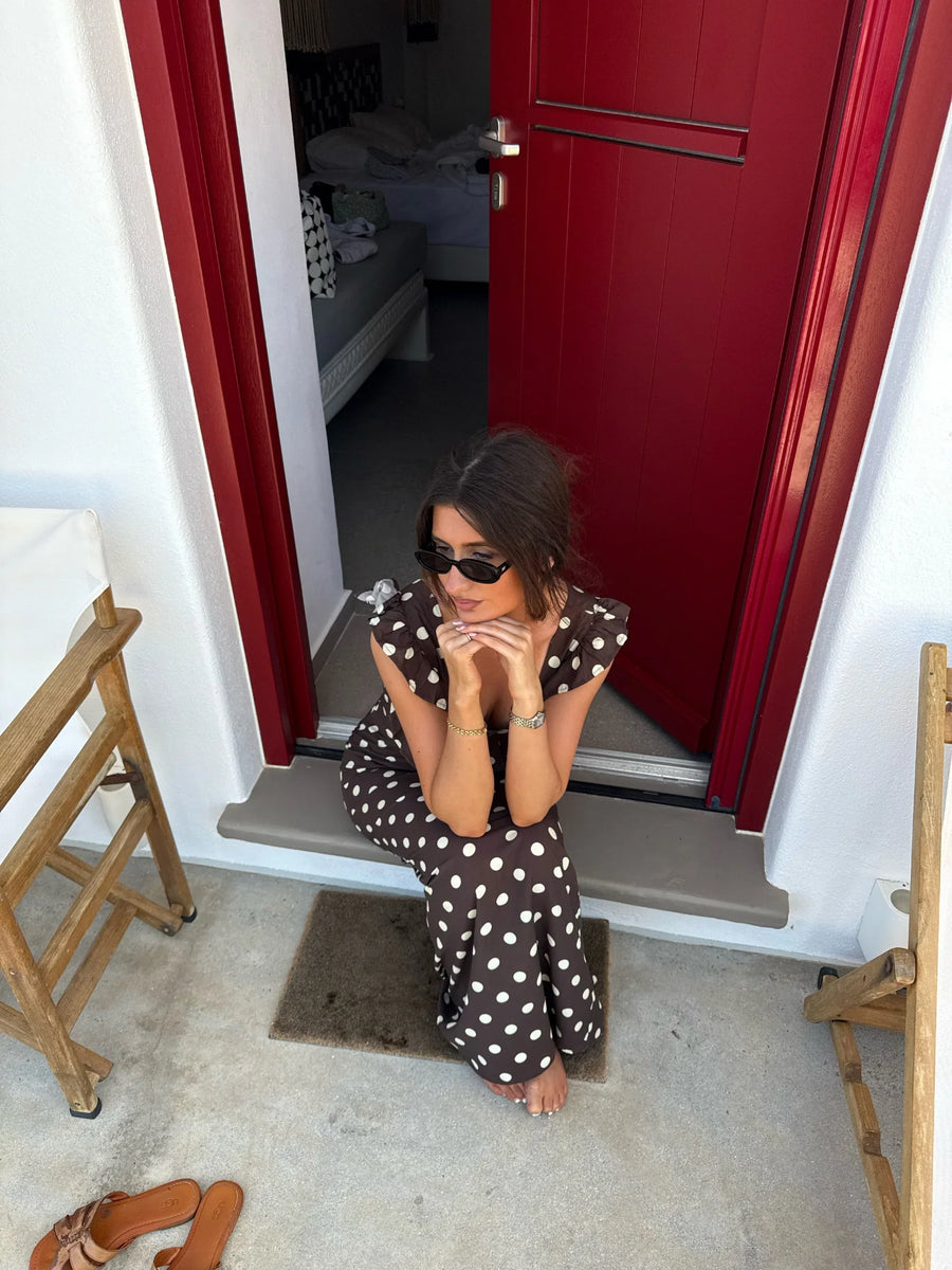 Luna Polka Dot Maxi Dress