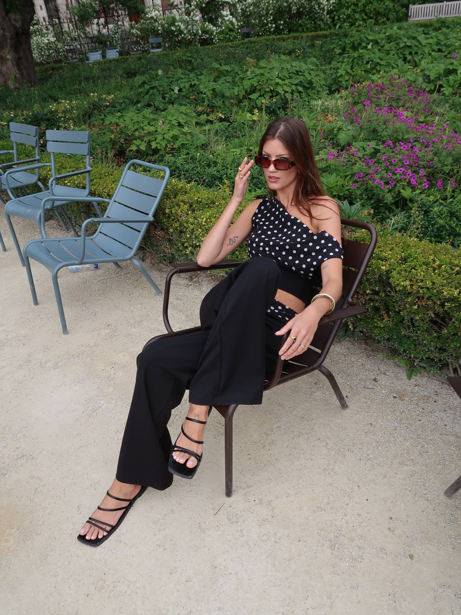 Milano Dots Top - Black/White