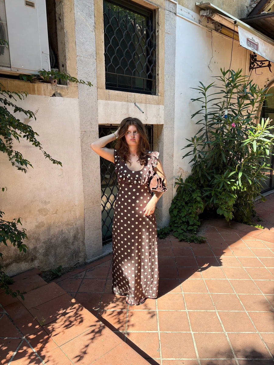 Luna Polka Dot Maxi Dress