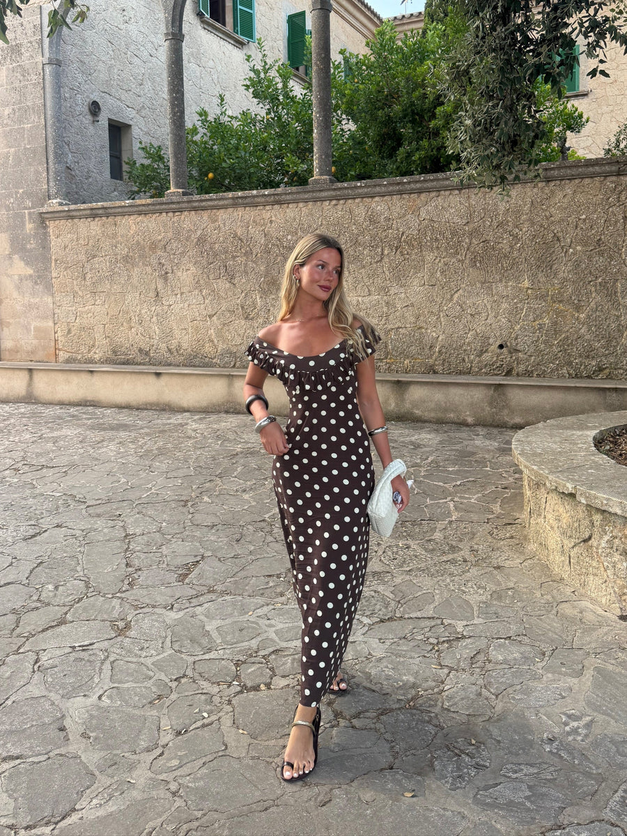 Luna Polka Dot Maxi Dress