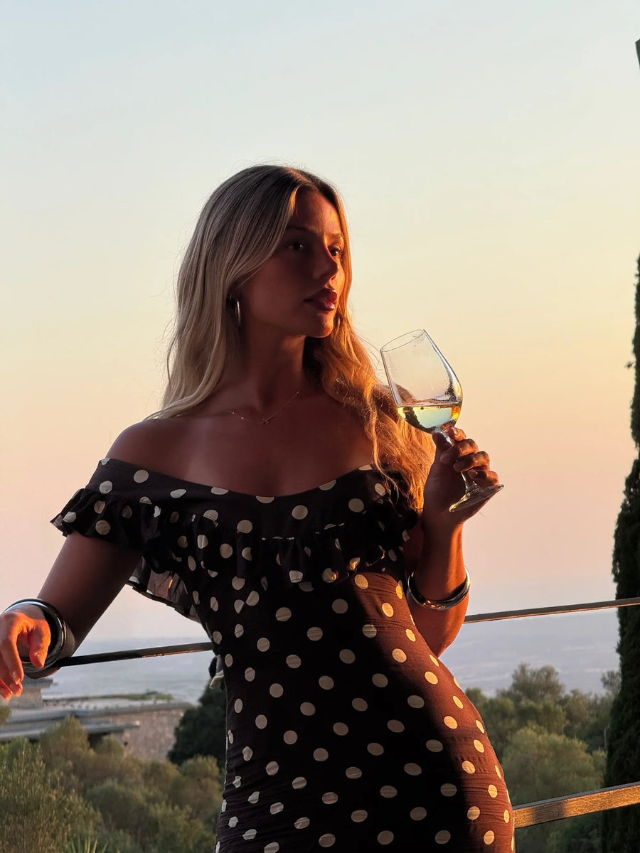 Luna Polka Dot Maxi Dress