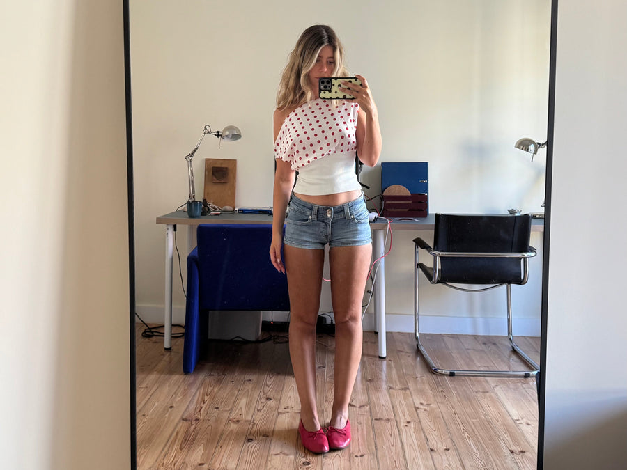 Milano Dots Top - Red/White