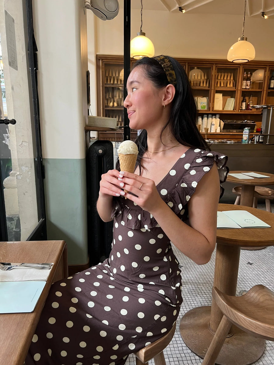 Luna Polka Dot Maxi Dress