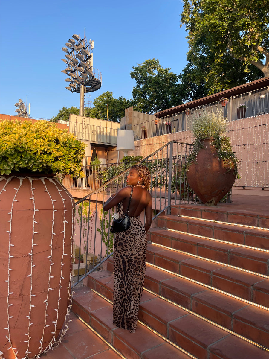 Columbine Maxi Dress - leopard