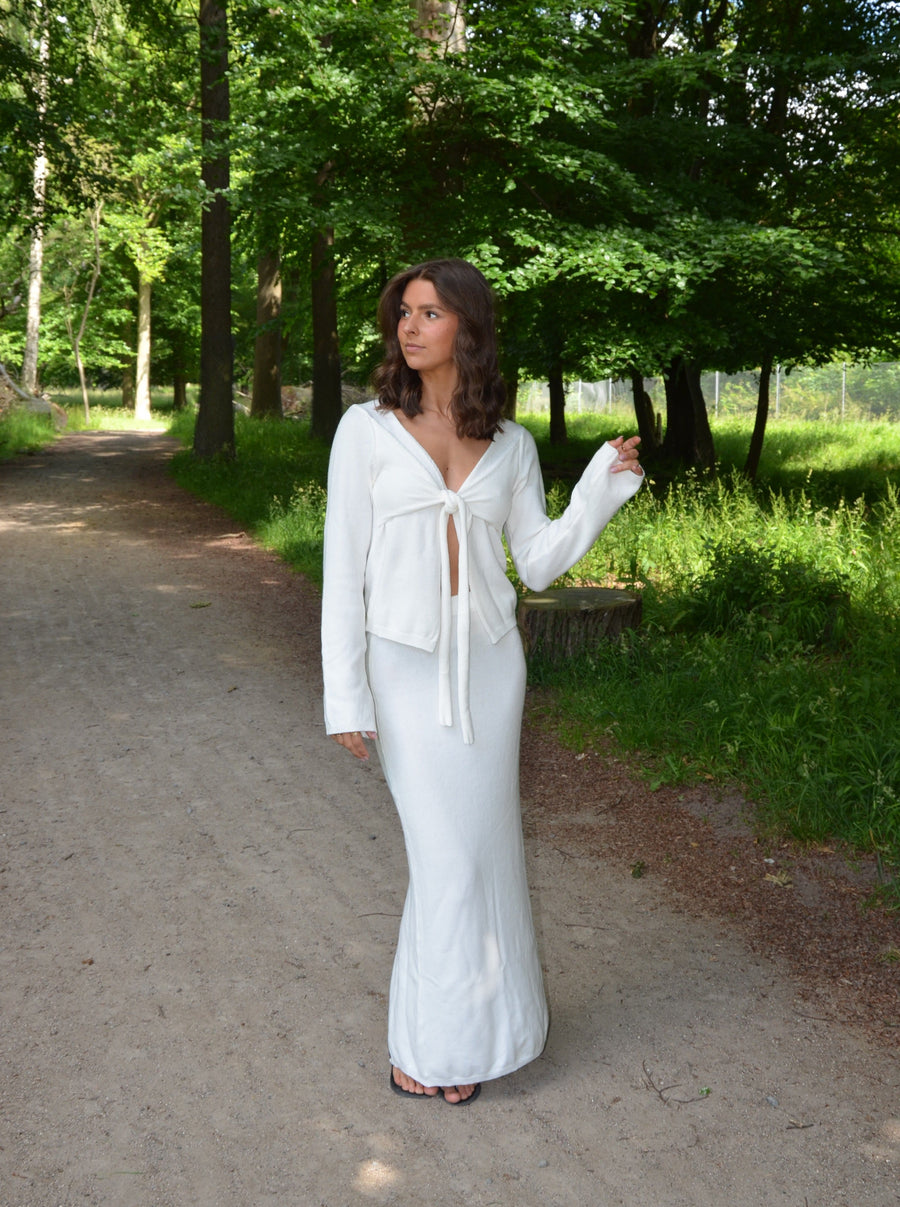 Tie-Front Knit Cardigan
