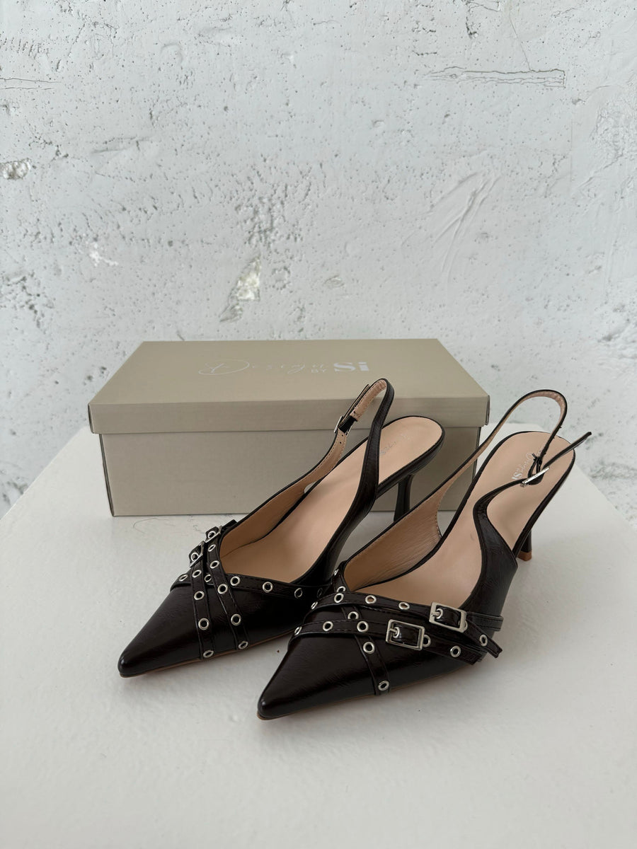 Candy slingback heels - Brown