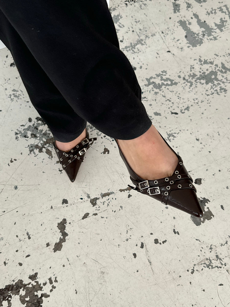 Candy slingback heels - Brown