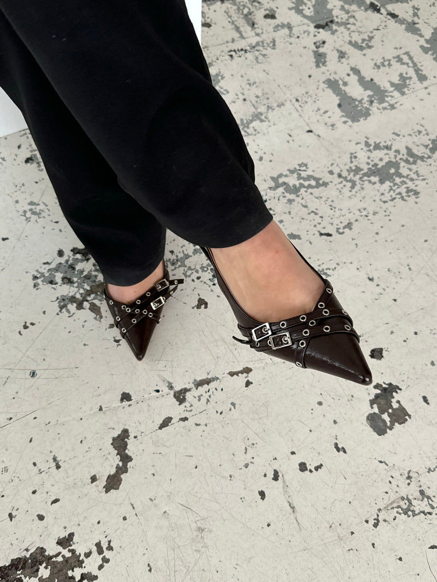 Candy slingback heels - Brown