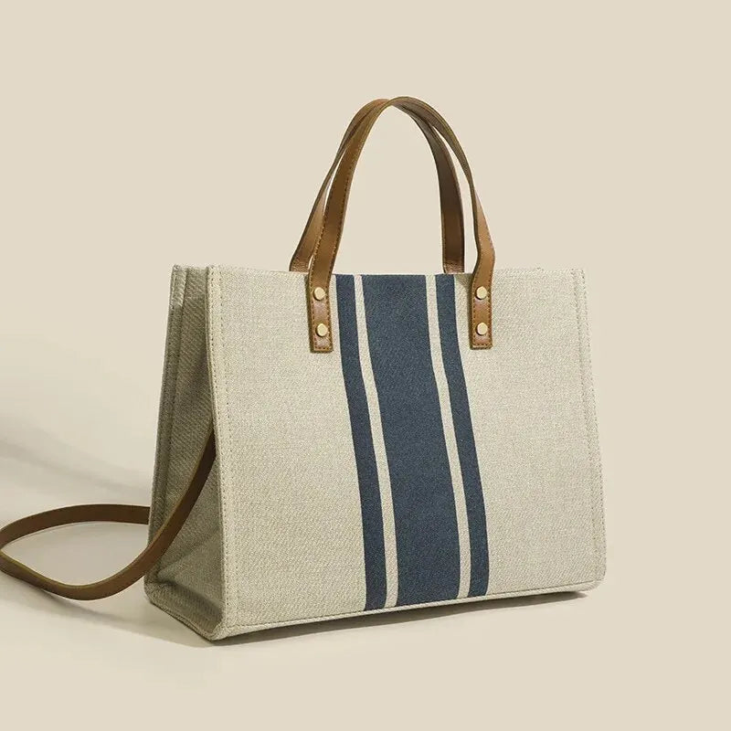 Striped Fabric Tote Bags