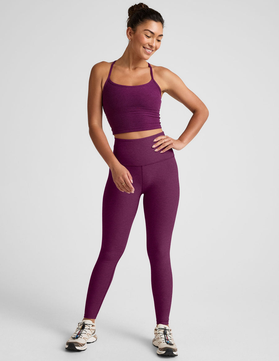 The Midi High Waisted Legging Purple