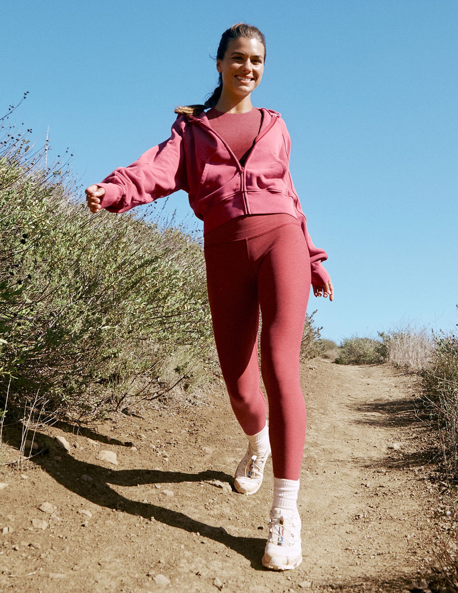 Midi High Waisted Legging Rose