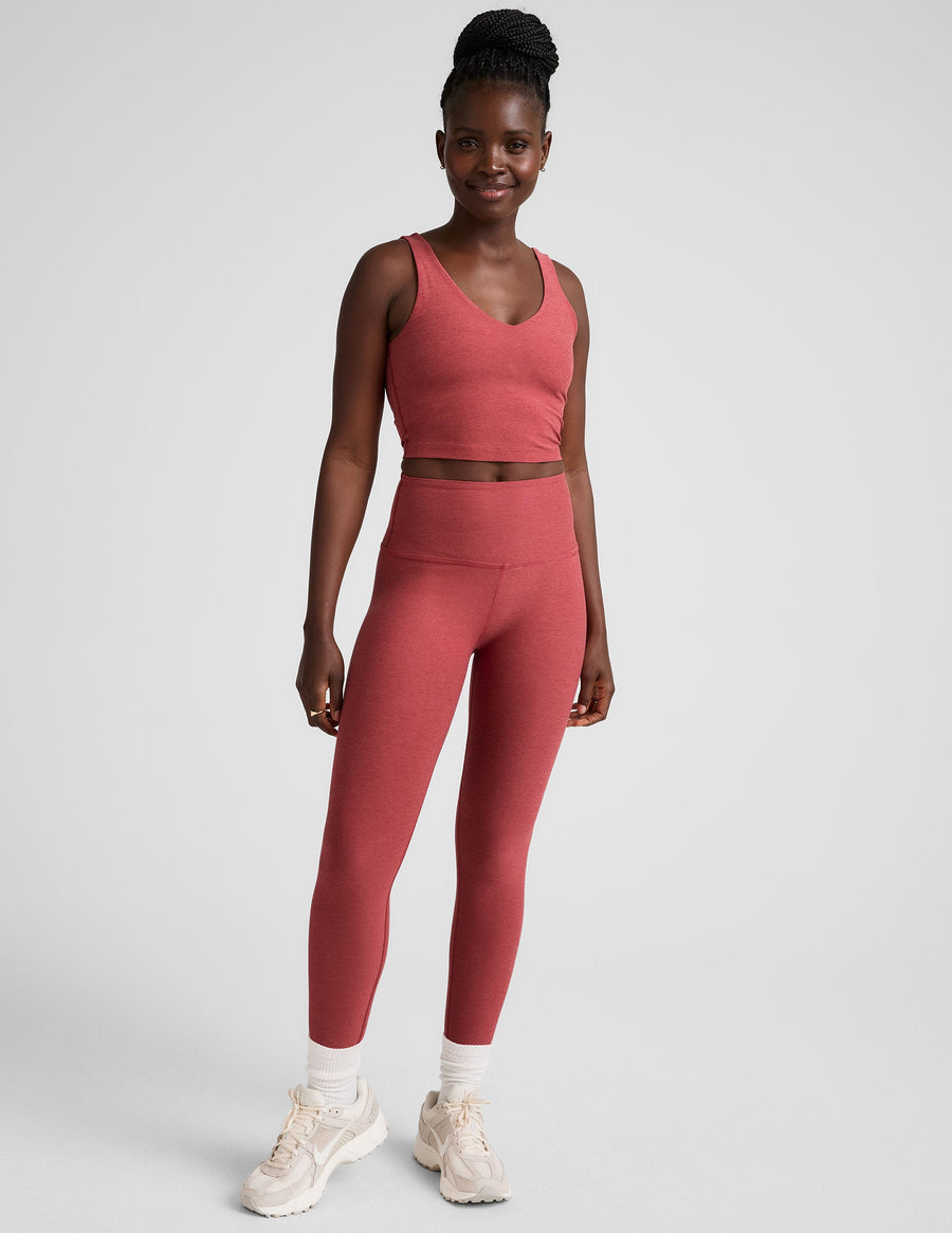 Midi High Waisted Legging Rose