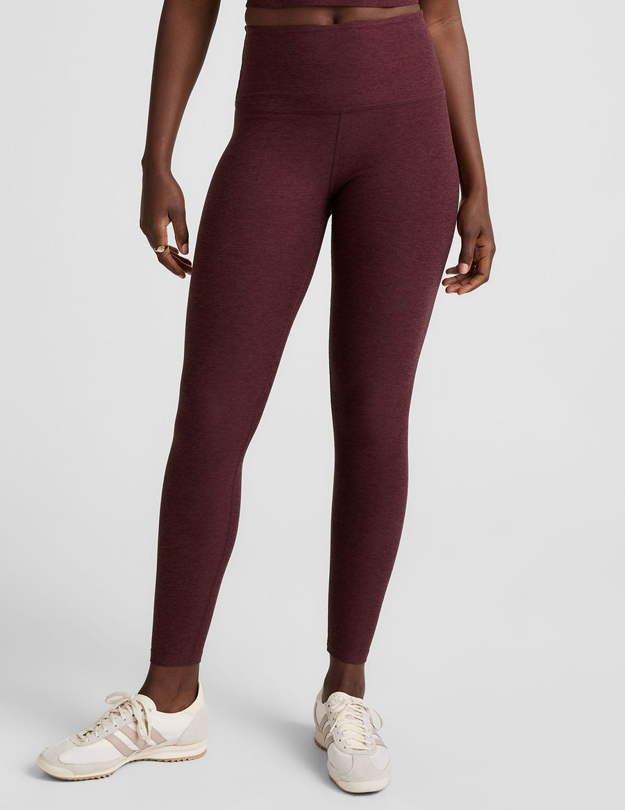 Midi High Waisted Legging Burgundy